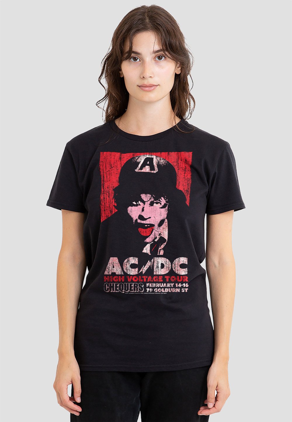

Футболка с принтом ACDC HIGH VOLTAGE LIVE 1975 Cotton Soul, черный