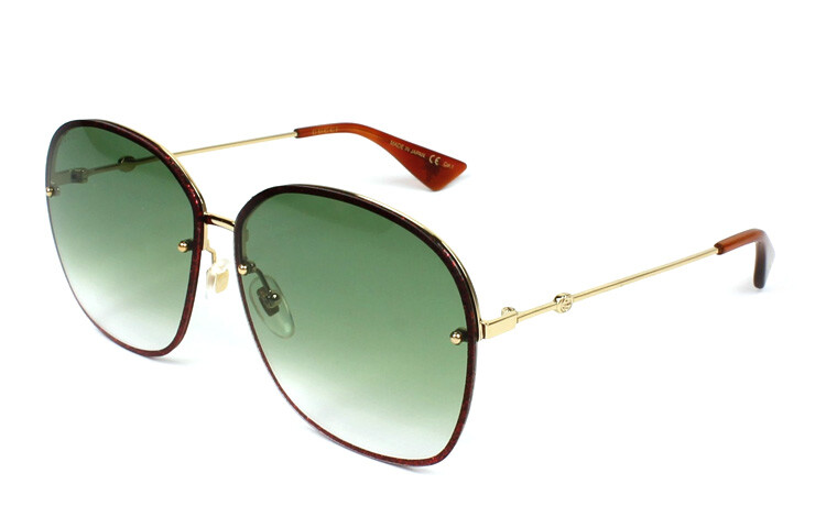 

Солнцезащитные очки Gucci Unisex, зеленый / золотой