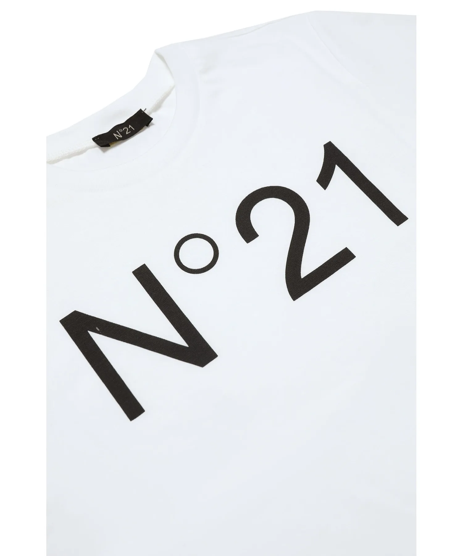 Детская футболка с логотипом 100% Cotton N°21 N21173N0153 белая — фото 3