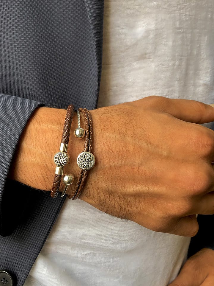 

Uomo Кожаный браслет светло-коричневого цвета