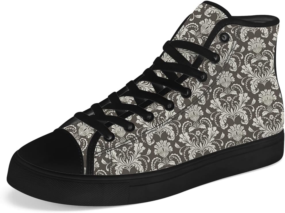 

Кеды Chebing для мужчин и женщин в стиле барокко на высокой подошве, высокие сникерсы с шнуровкой, повседневная обувь, 613 Gray