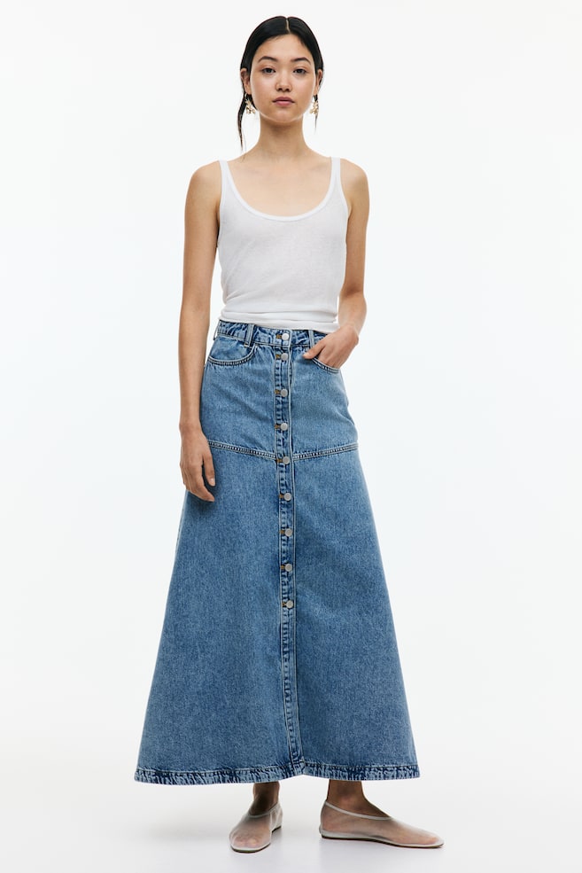 

Юбка джинсовая А-силуэта H&M, голубой