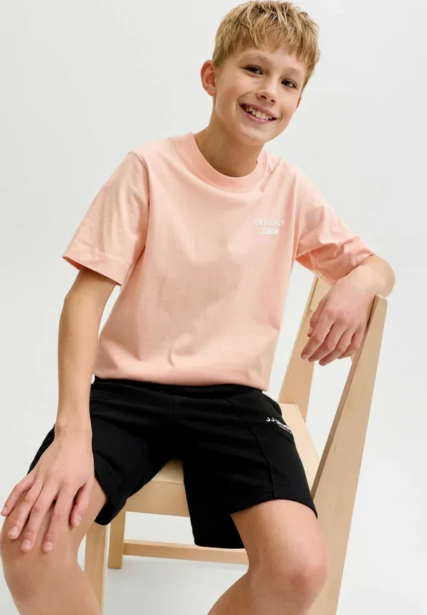 Футболка Junior print t-shirt Jack & Jones Junior, персиковый мельба — фото 4