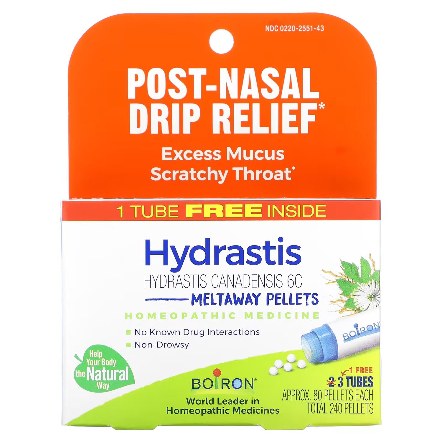 

Гранулы Hydrastis Meltaway, 3 тюбика, по 80 гранул в каждом Boiron