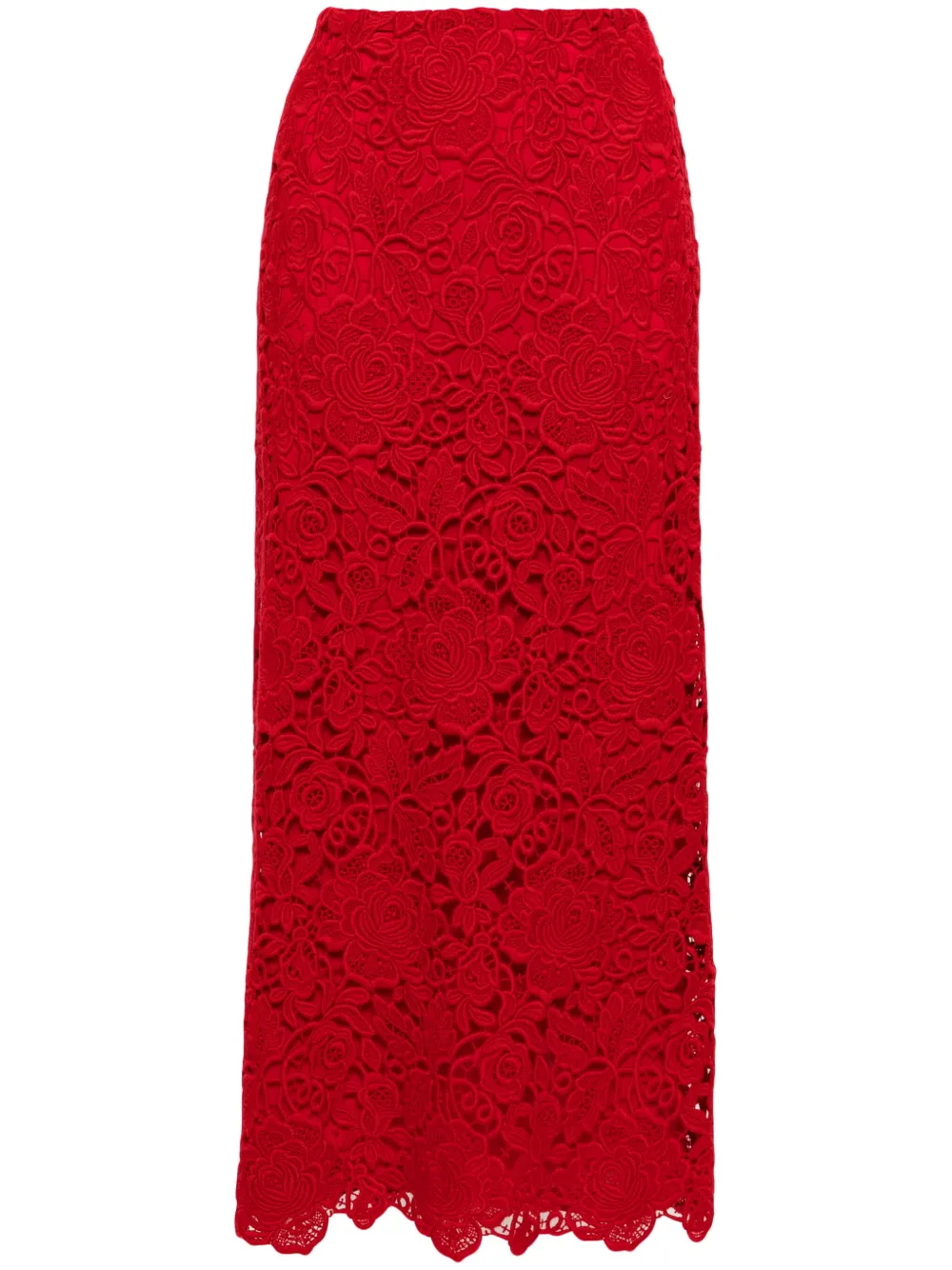 

Кружевная юбка макси VALENTINO GARAVANI, красный