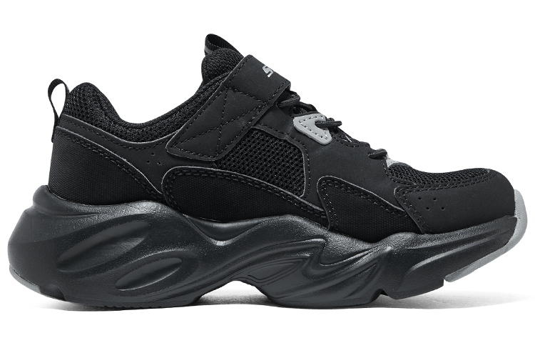 Низкие детские повседневные кроссовки Black Gray Skechers — фото 2
