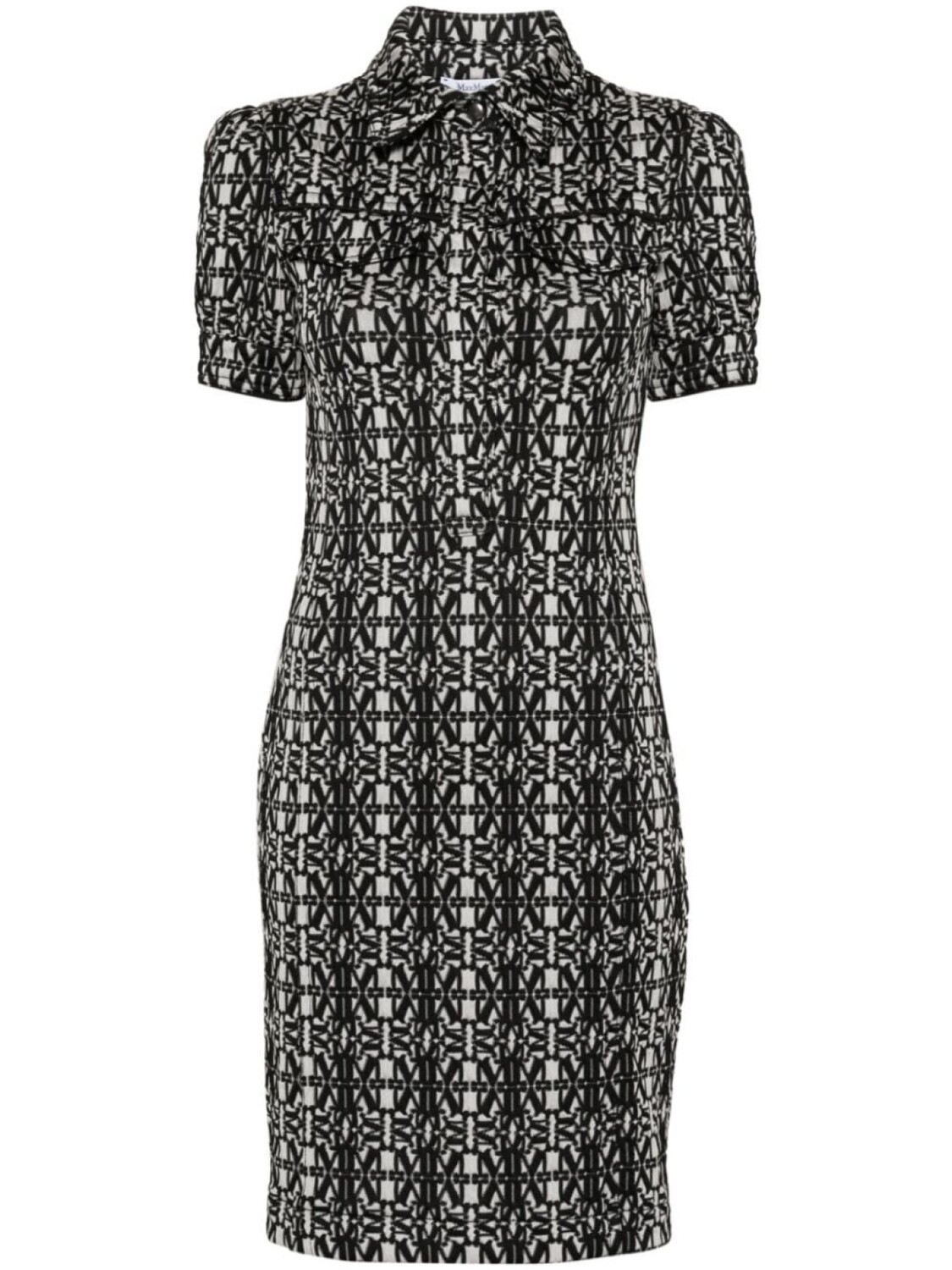 

Max Mara жаккардовое платье Cesy с монограммой, белый