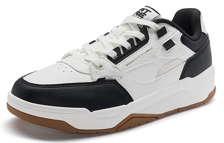 Кроссовки XTEP Skateboarding Shoes Men Low-top Sail White Black, белый/черный — фото 2