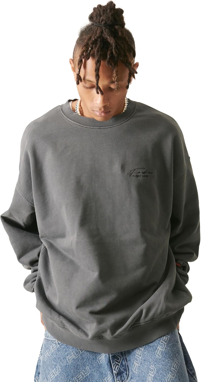 

Толстовка FUBU, на флисовой подкладке, с длинным рукавом, с логотипом бренда, свободного кроя, в американском стиле, выберите свой дизайн, fubu-24fw-tops, унисекс, для взрослых, угольный