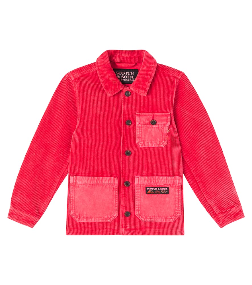 

Хлопковая вельветовая рубашка-овершот Scotch & Soda Kids, Ketchup