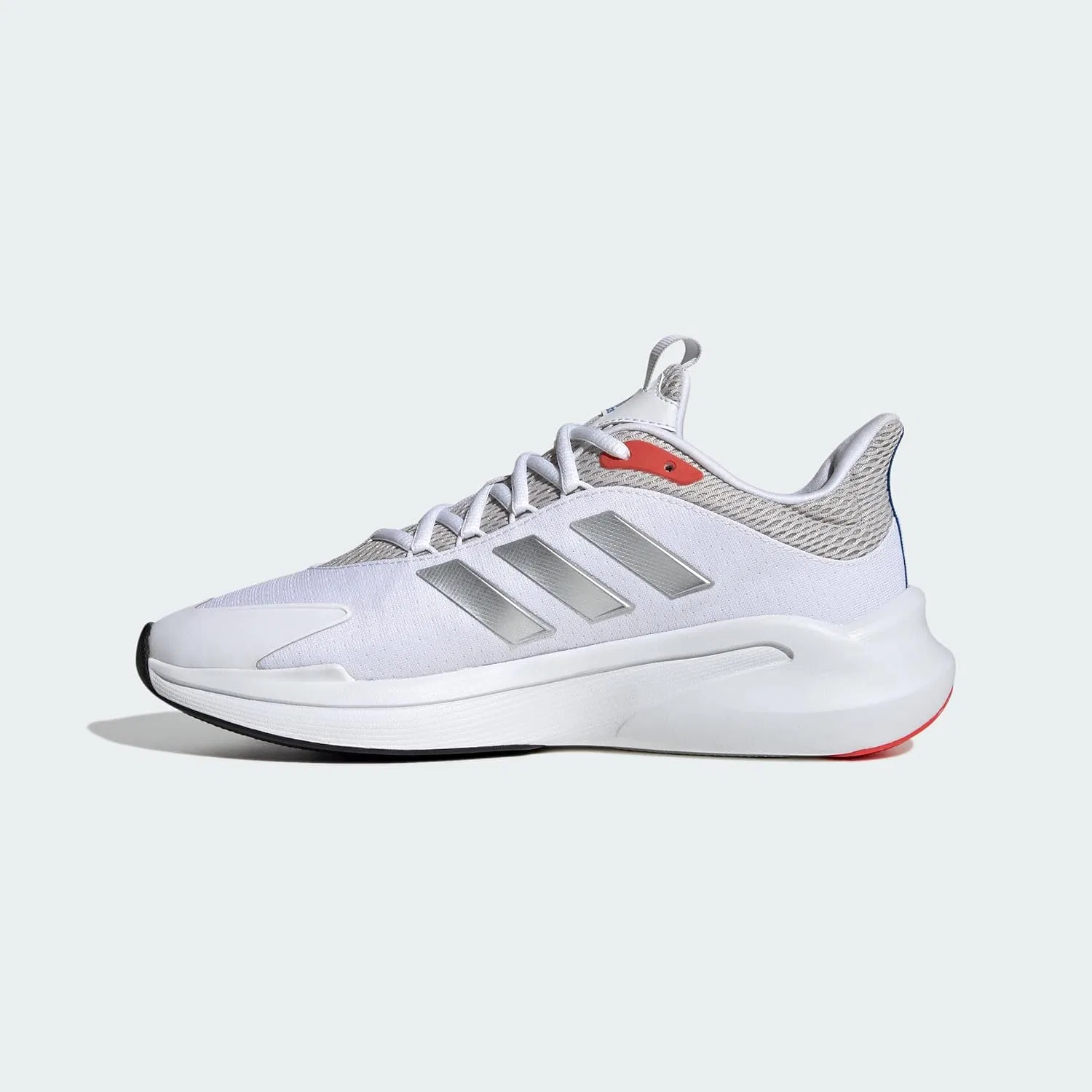 Мужские кроссовки Adidas Alphaedge + для бега, White Silver Metallic Bright Red — фото 4