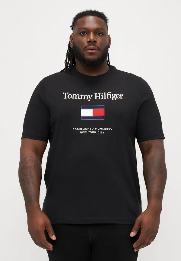 Футболка с принтом флага embro Tommy Hilfiger, Black