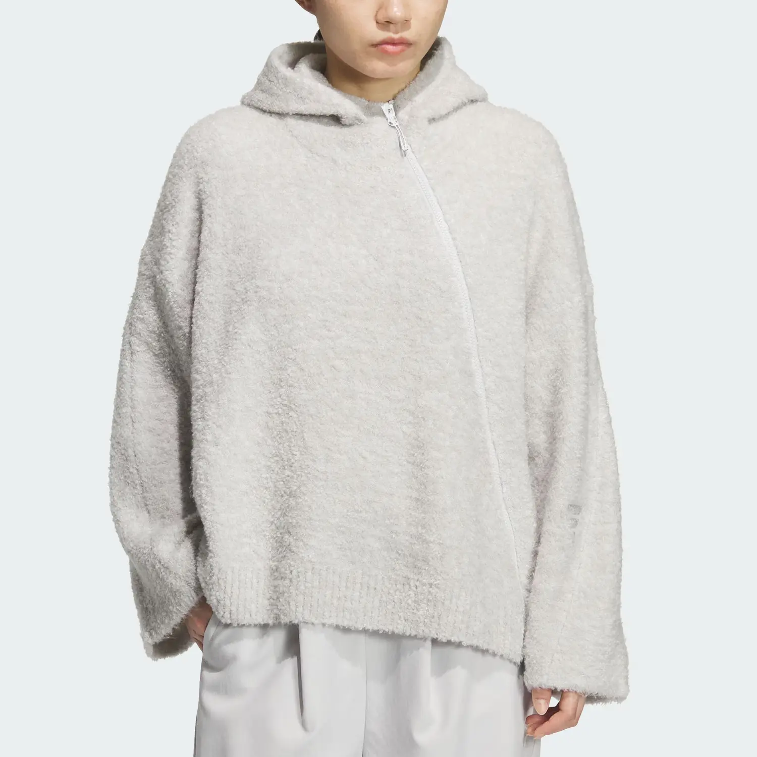 Топ FOS FW25 FUTURE STYLE KNITWEAR Women's Adidas, светло-серый — фото 4