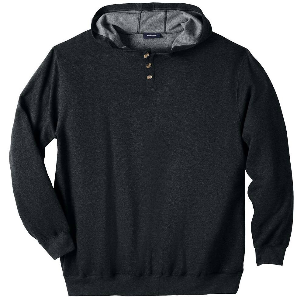 

Мужской флисовый пуловер больших и высоких размеров Kingsize Henley KingSize, цвет Heather Charcoal