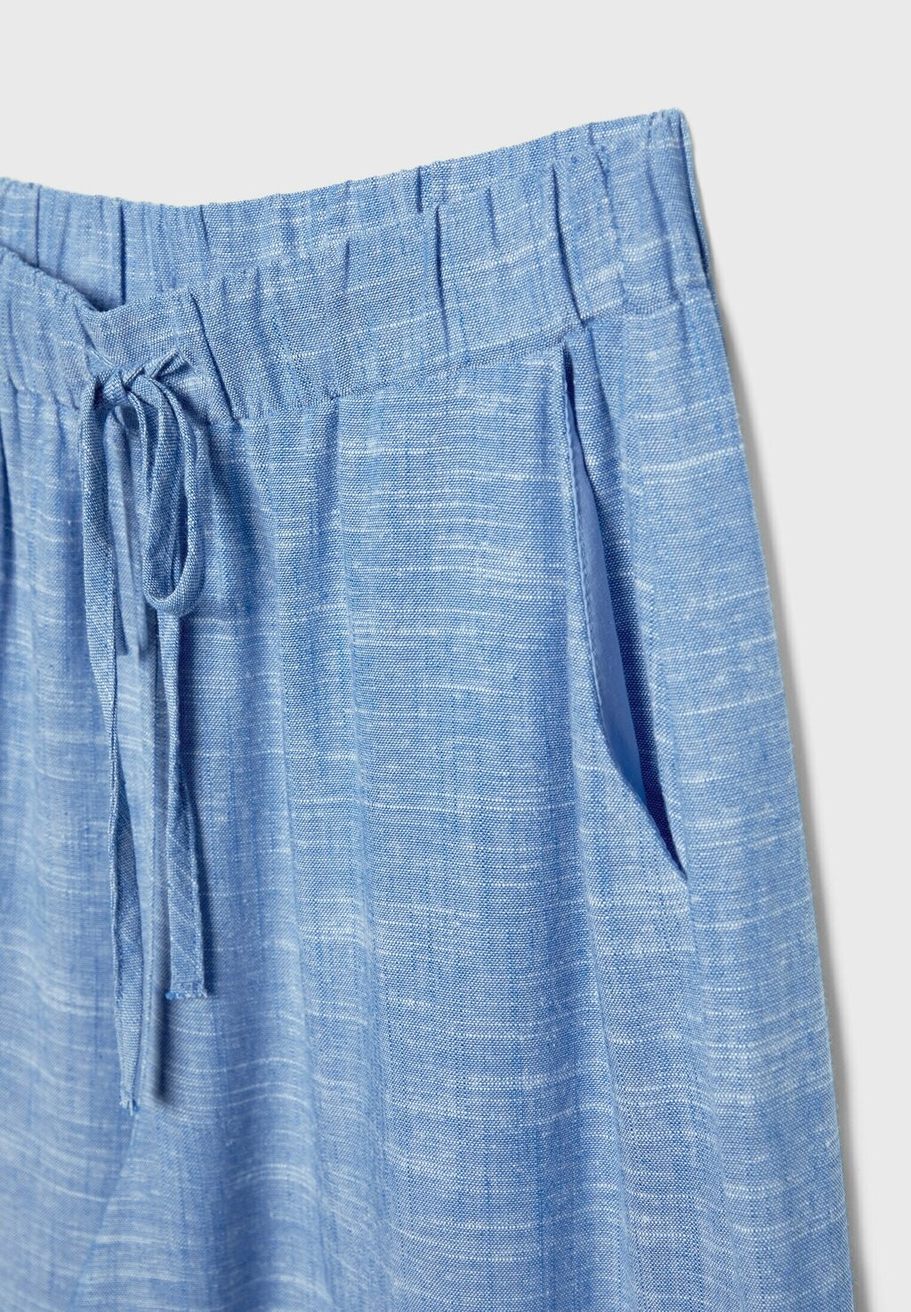 

Тканевые брюки WIDE-LEG WITH ELASTIC WAISTBAND Stradivarius, синий
