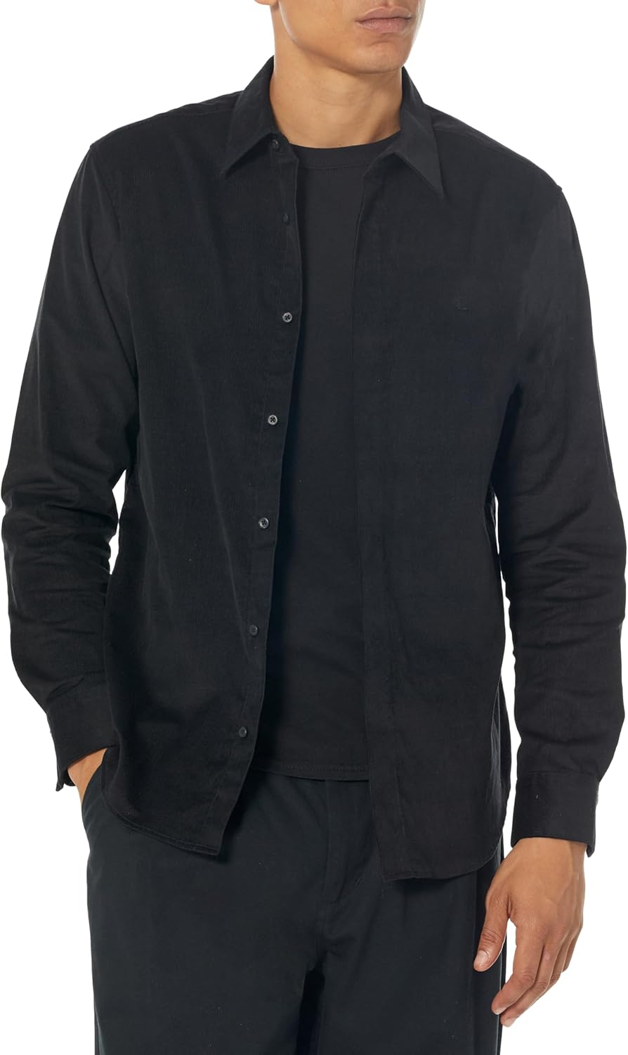 

Мужская вельветовая рубашка с длинным рукавом Calvin Klein, Black Beauty