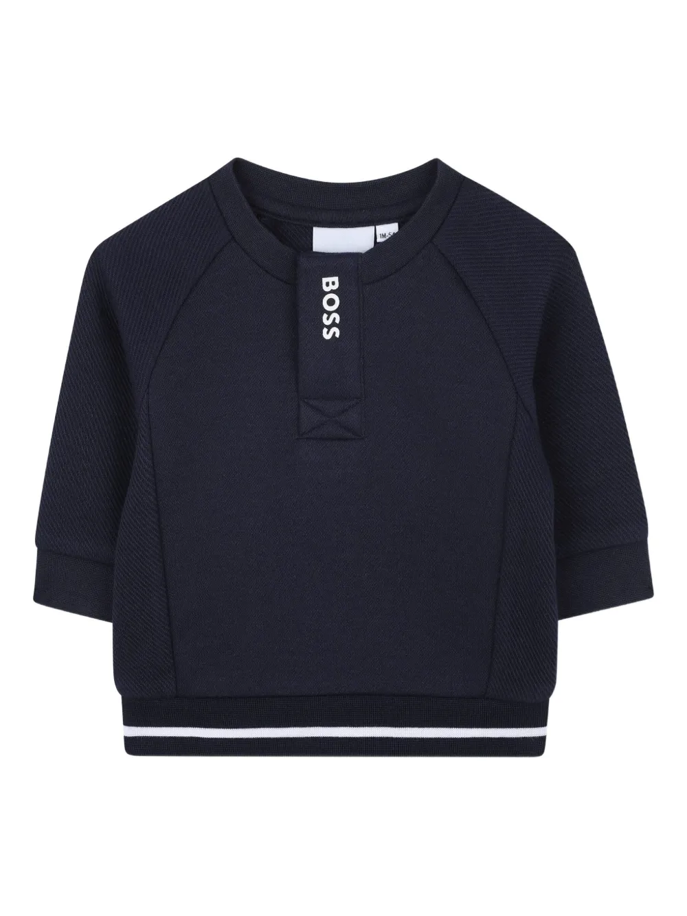 Спортивный костюм со вставками BOSS Kidswear, синий — фото 3