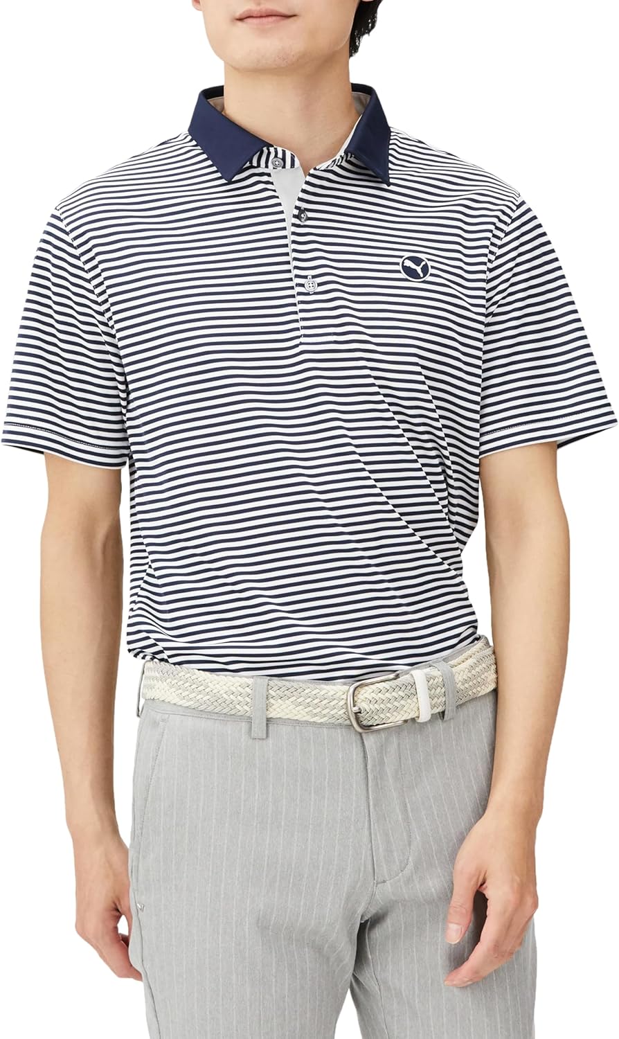 

Рубашка для гольфа PUMA (PUMA GOLF) Поло Golf Pure Stripe / 626273 Мужская, белый/темно-синий