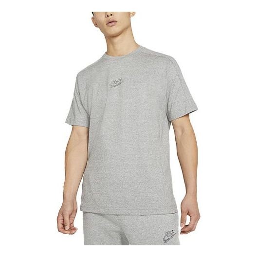 

Футболка sportswear logo knit sports short sleeve gray Nike, серый