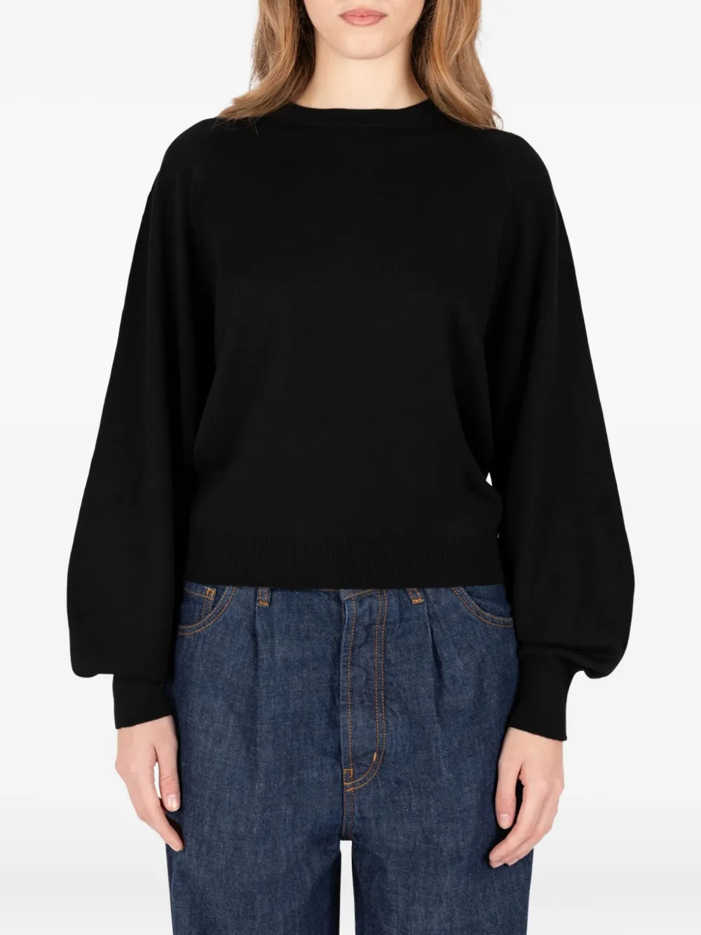 

Вязаный джемпер Ellen с рукавами «баллон» Société Anonyme, черный