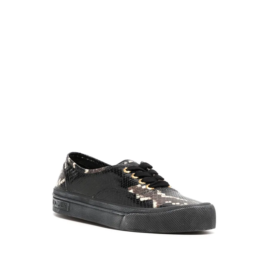 Кроссовки Bally Lyder с эффектом зминой кожи, низкие, черный — фото 2