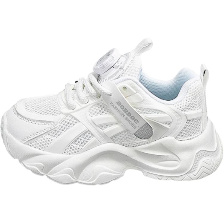 

Нескользящие износостойкие низкие детские кроссовки для повседневной носки BOBDOG, черный/розовый