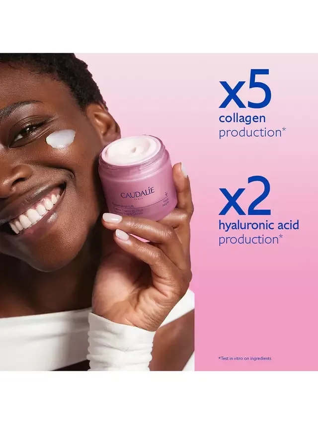 Крем для лица Caudalie — Сменный блок ночного укрепляющего крема с ресвератролом и лифтинг-эффектом, 50 мл — фото 3