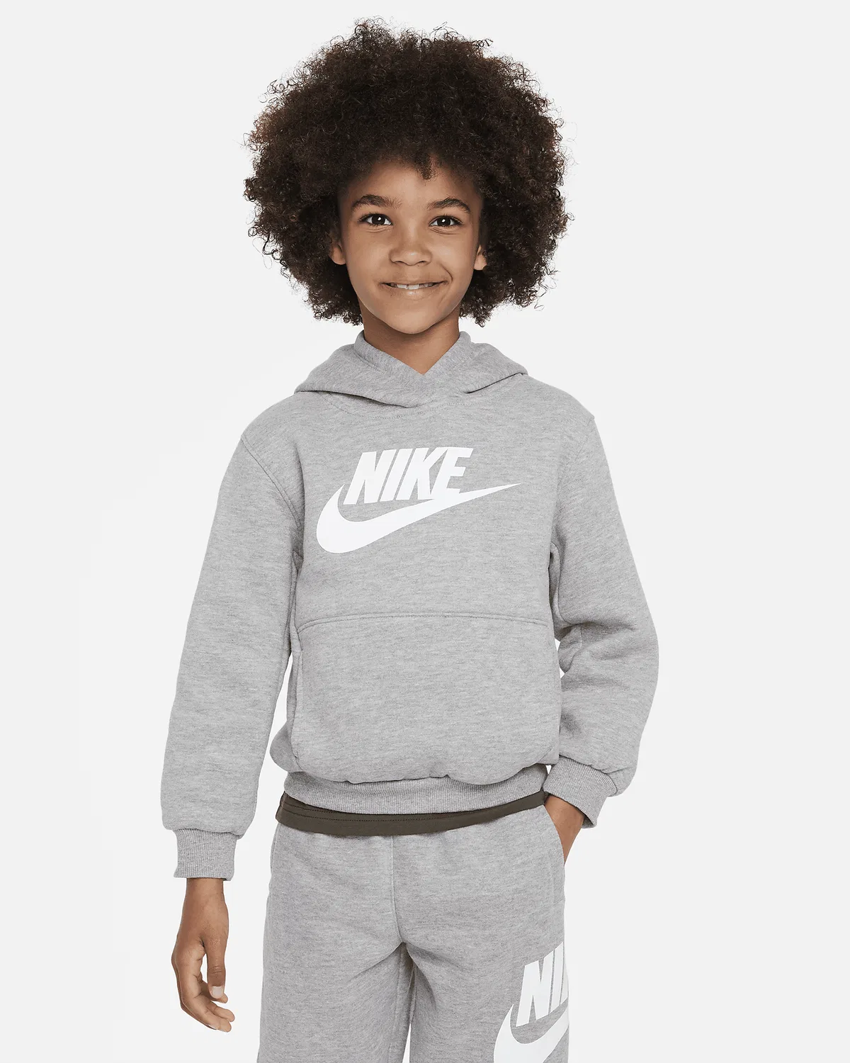 Детская худи Nike Sportswear Club Fleece Pullover, Light Grey Heather