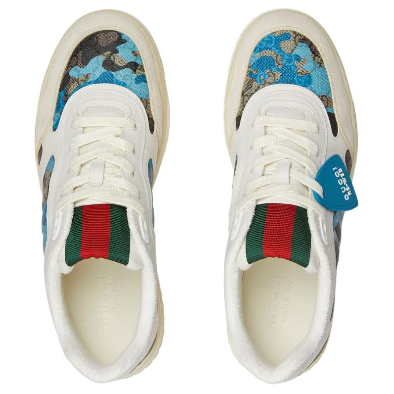 Кроссовки для скейтбординга Re Web Low Top мужские белые GUCCI, Original Shoe Box Included — фото 3