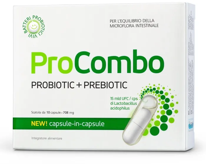 

Procombo 10 капсул DuoCap Синергетическое действие пробиотиков и пребиотиков