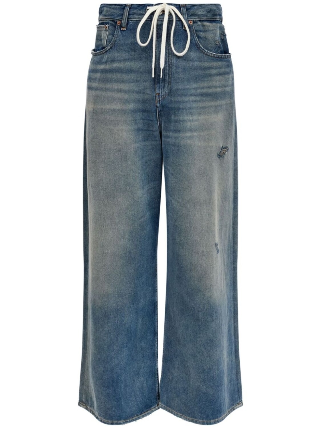 

MM6 Maison Margiela широкие джинсы с кулиской, синий