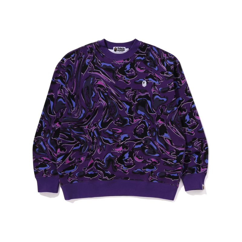 

Футболка Bape Neon Camo Crewneck A BATHING APE, фиолетовая PPX