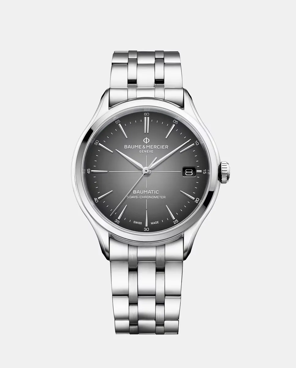 

Clifton M0A10551 Автоматические мужские часы из стали Baume & Mercier, серебрянный