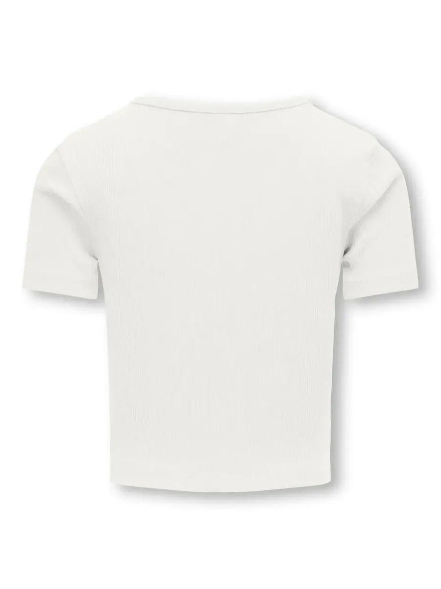 Рубашка KIDS ONLY с короткими рукавами "KOGNESSA S/S CUT OUT TOP BOX JRS NOOS", цвет Cloud Dancer — фото 2