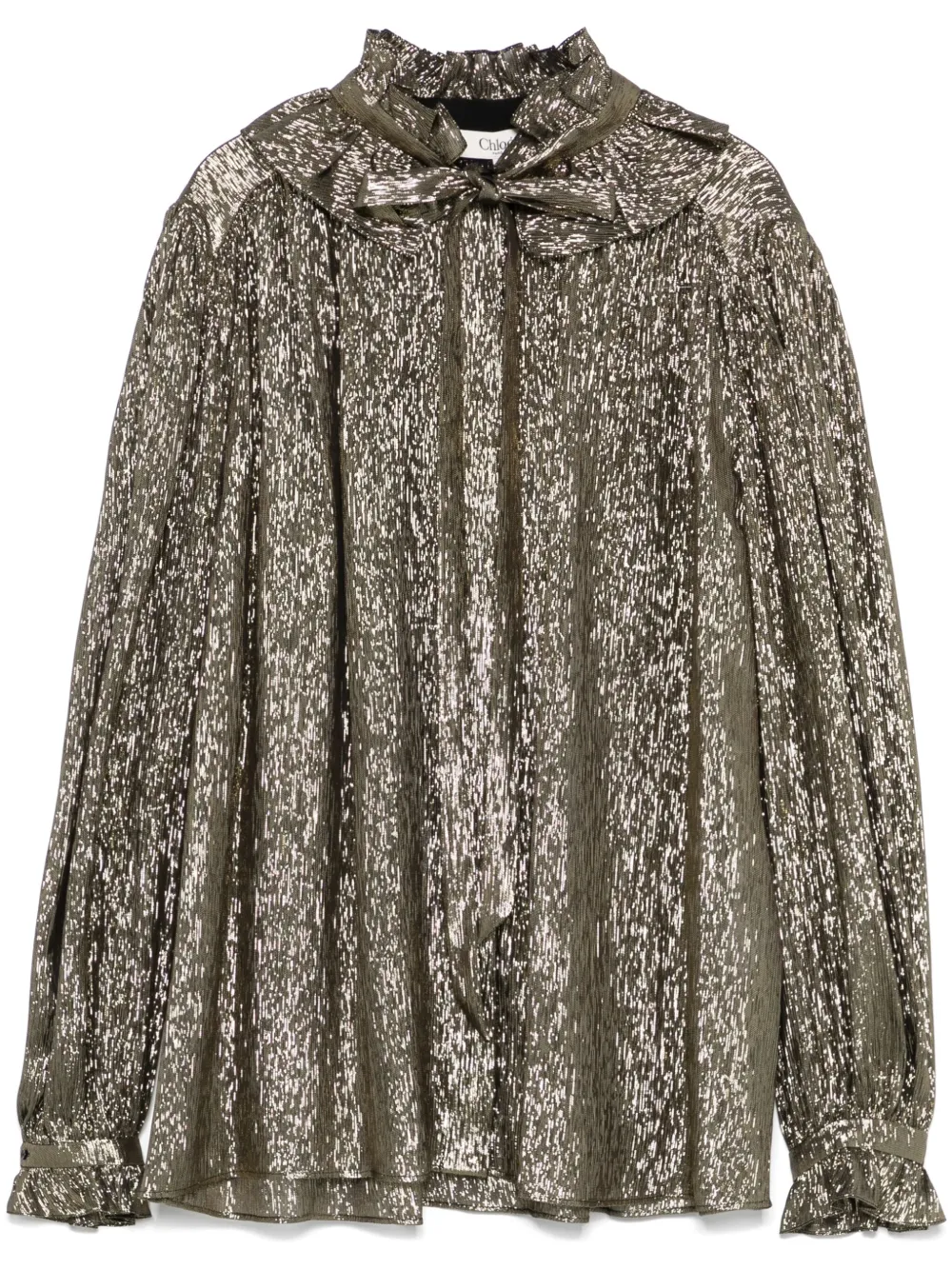 

Блузка из ткани ламе CHLOÉ, черный