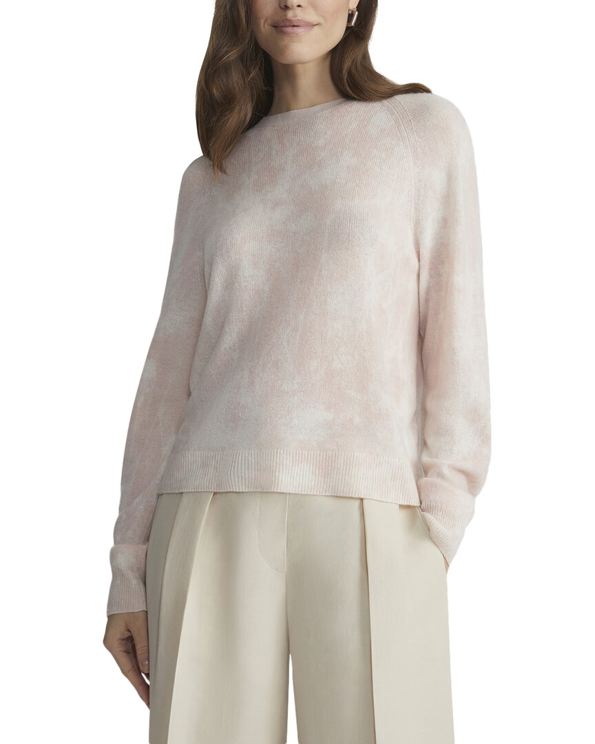 

Lafayette 148 New York Plus Horizon Print Raglan Cashmere Свитер, бежевый