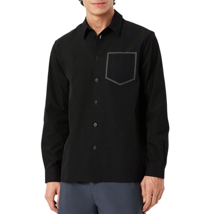 LACOSTE Рубашка мужская 031/Black Lapel Moderate — фото 3