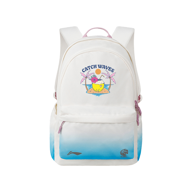 

LINING Полиэстеровый рюкзак унисекс сине-белый градиент, Cotton Candy Summer Coconut Breeze Blue White Gradient