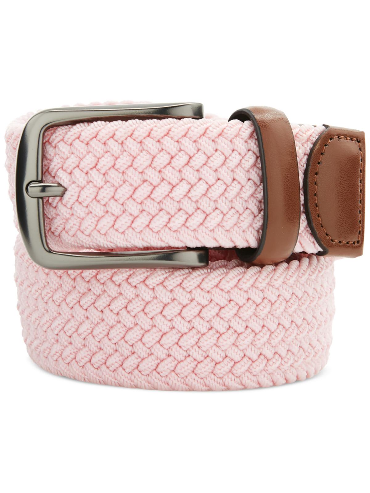 

Мужской ремень с кожаной отделкой, повседневный Perry Ellis Portfolio, светло-розовый