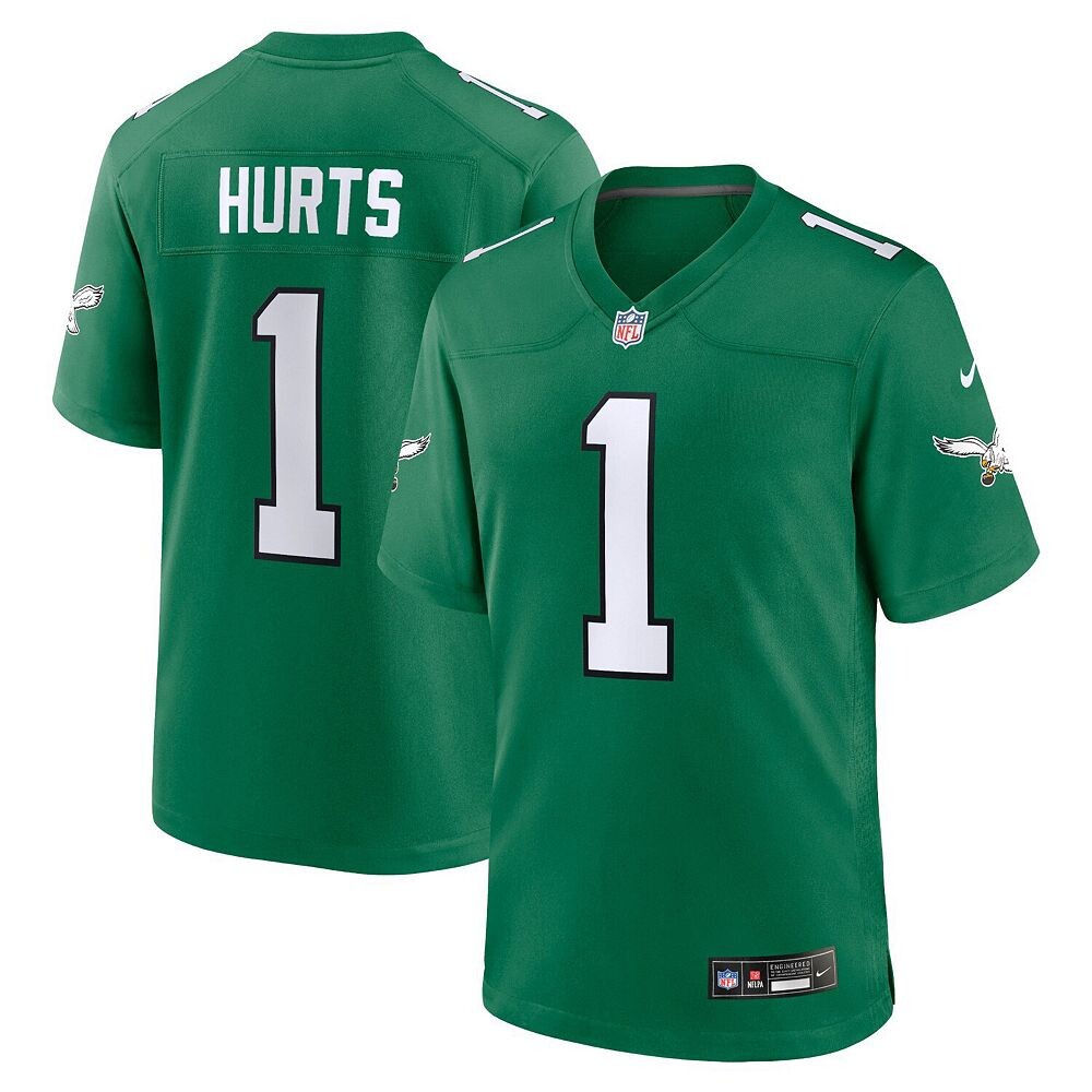 

Молодежная игровая майка Nike Jalen Hurts Kelly Green Philadelphia Eagles, цвет Eag Green