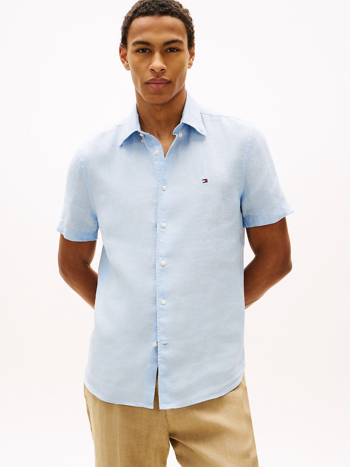 TOMMY HILFIGER Рубашка на пуговицах Regular fit в цвете Sky Blue — фото 2