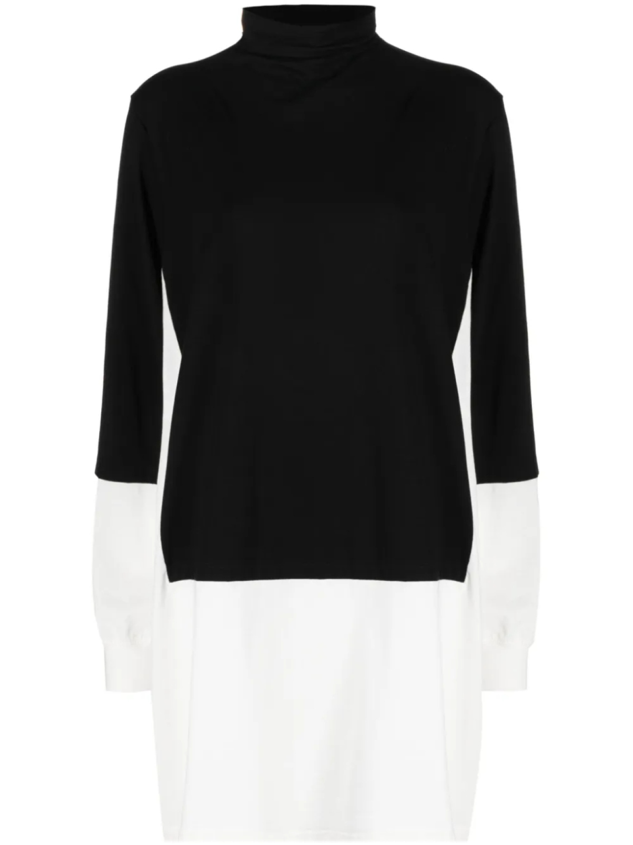 

MM6 Maison Margiela многослойное платье-рубашка с логотипом, черный