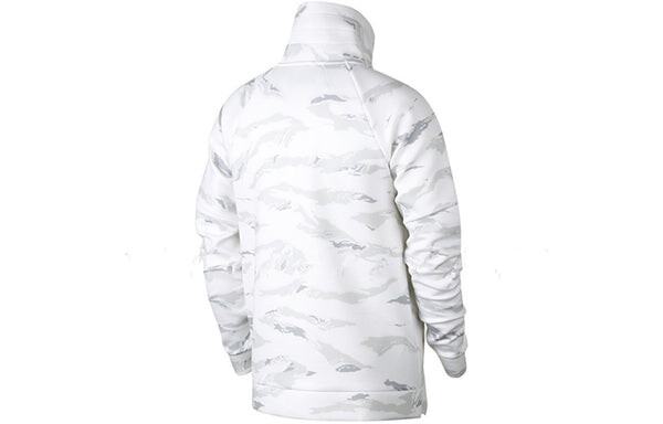 Толстовка Air Jordan Half Zipper Basketball Fleece Lined Sports White Camouflage, белый — фото 2