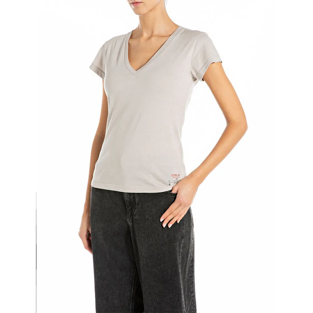 

Футболка Replay W3475.000.20994 short sleeve v neck, бежевый