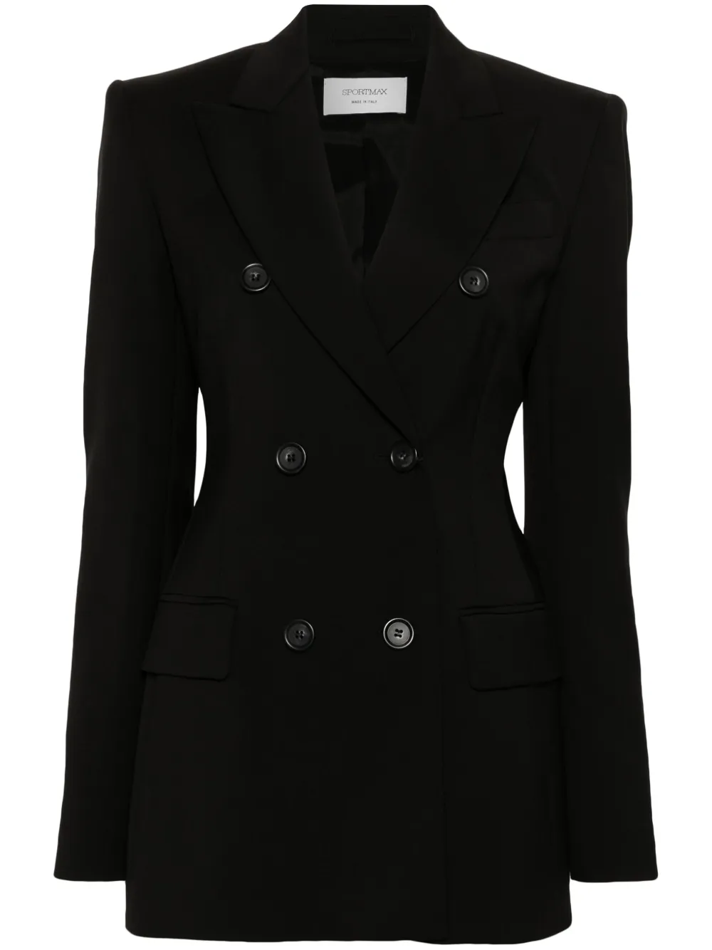 

Двубортный блейзер Adamo SPORTMAX, черный