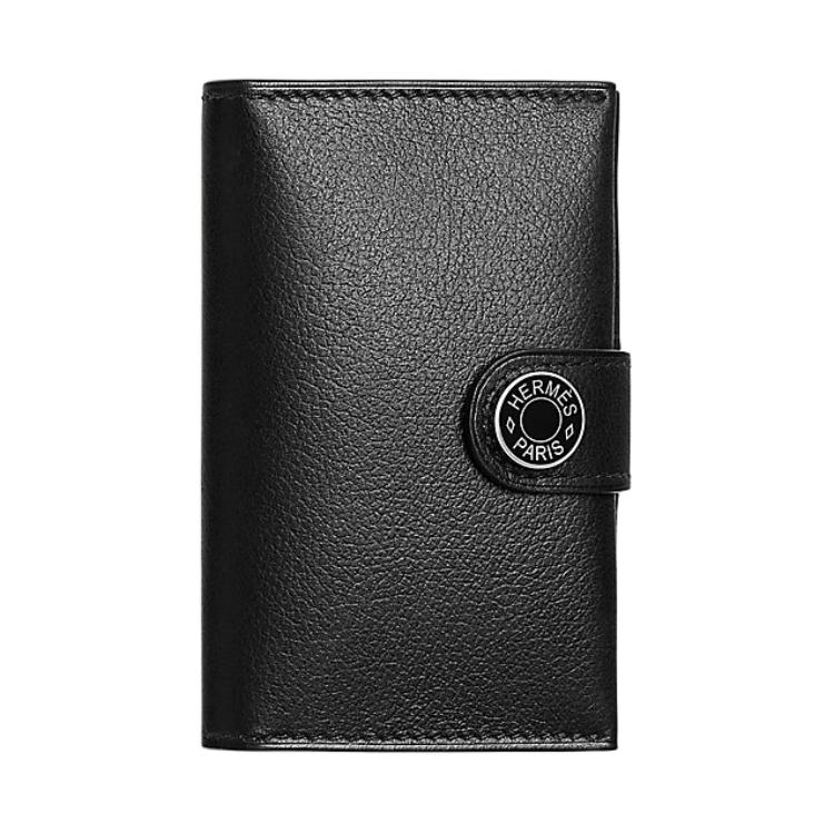 

Кардхолдер Evergrain Calfskin Men's Black HERMES