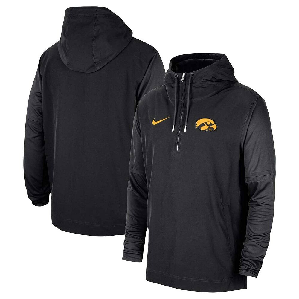 

Мужская черная куртка с капюшоном и молнией до половины Nike Iowa Hawkeyes 2023 Coach, цвет Iwa Black