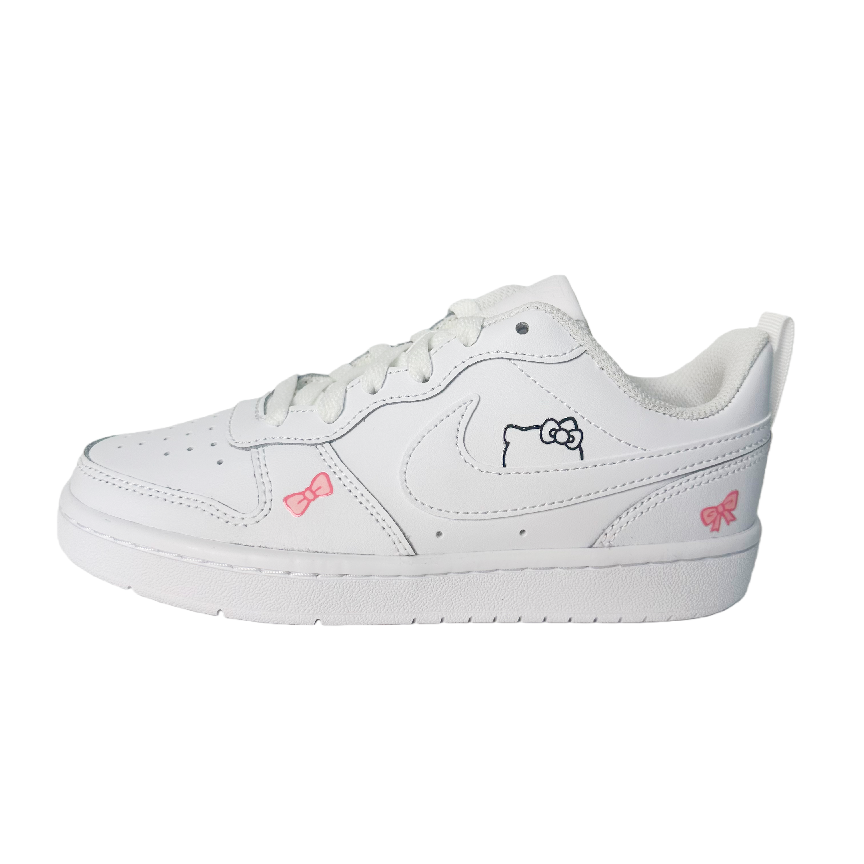 

Nike Кроссовки Court Borough Hello Kitty Butterfly Dancing Leather Low top Skateboard Shoes Unisex White