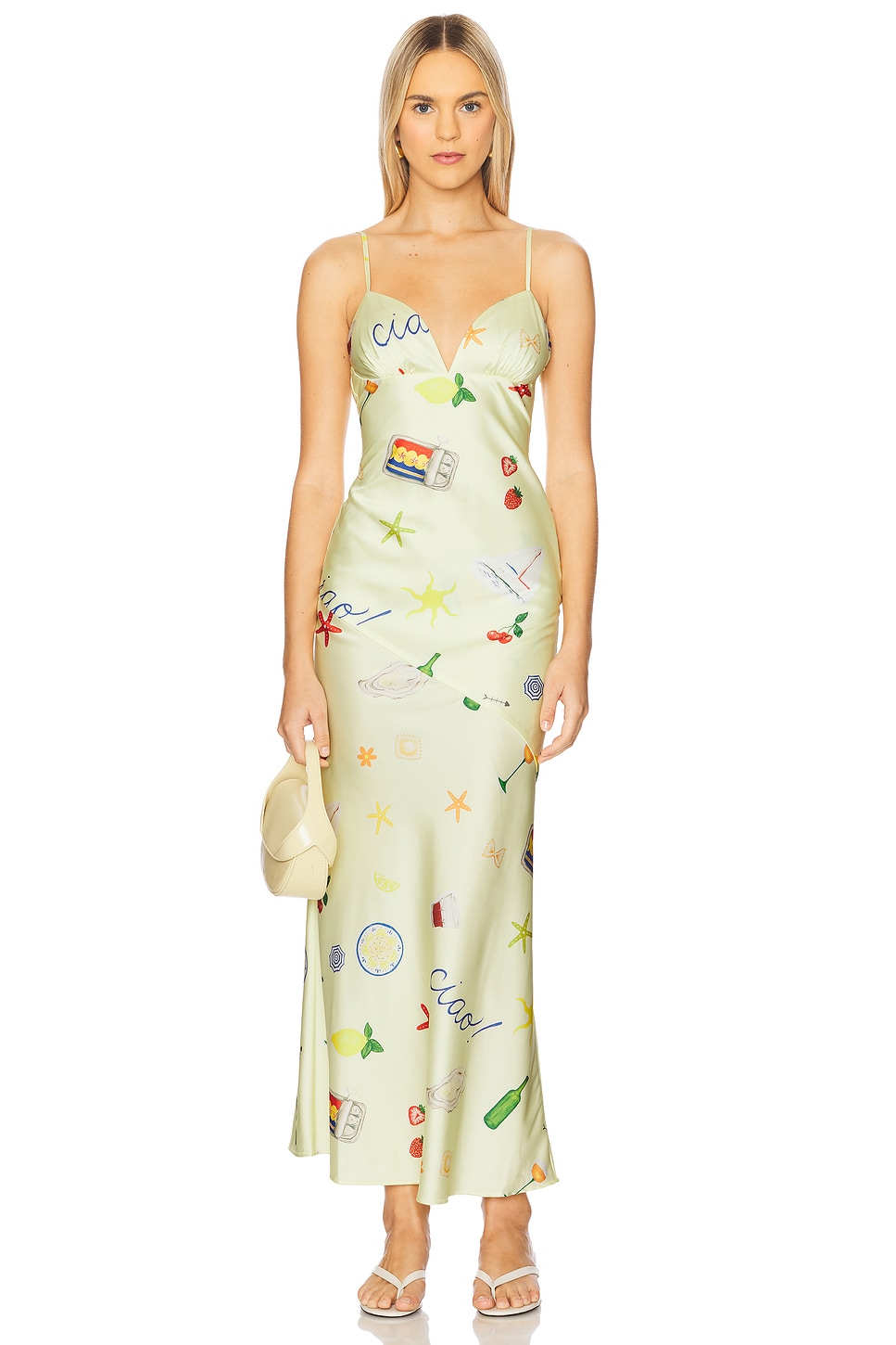

Длинное платье Huda от For Love & Lemons, yellow
