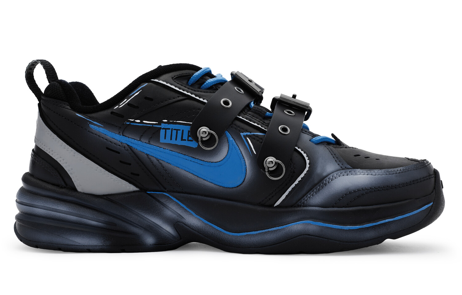 

Массивные кроссовки Nike Air Monarch 4 унисекс, Black/Blue